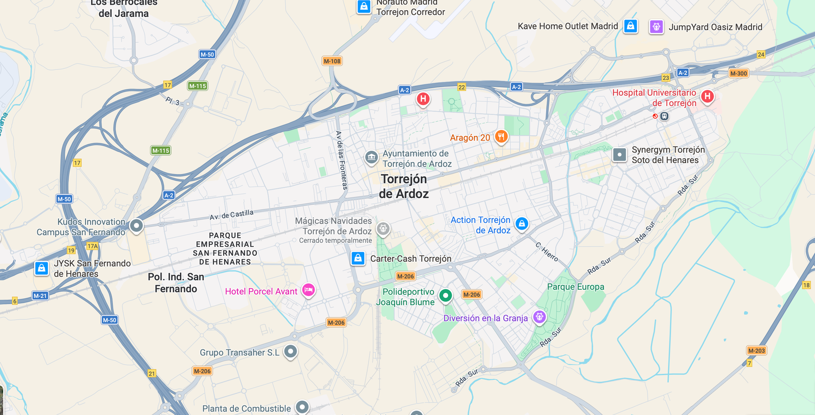 Mapa Torrejón